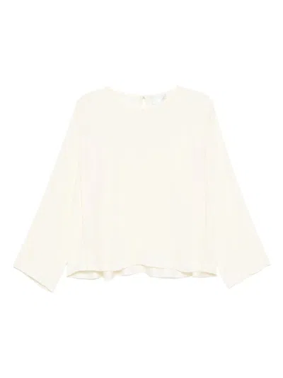 Forte Forte Matte Anvers Satin Embroidered Top In Neutral