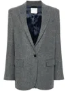 Forte Forte Mélange Single-breasted Blazer In Grey