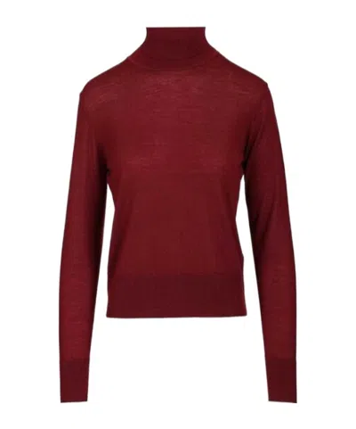 Forte Forte Merino Wool Turtleneck Knitwear In Burgundy