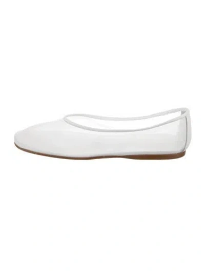 Pre-owned Forte Forte Mesh Ballet Flats In White