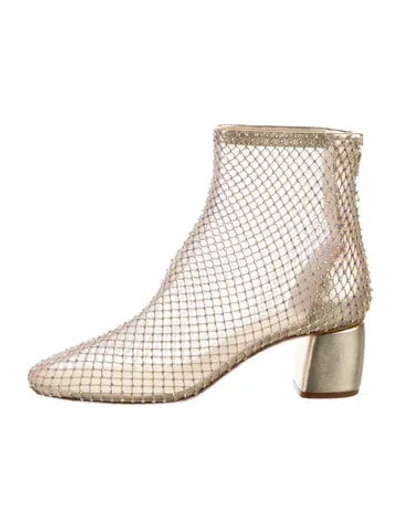 Pre-owned Forte Forte Mesh Crystal Embellishments Boots