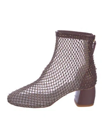 Pre-owned Forte Forte Mesh Lace Pattern Boots In Multi