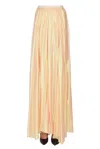 Forte Forte Metallic Effect Jacquard Silk Skirt In Peach