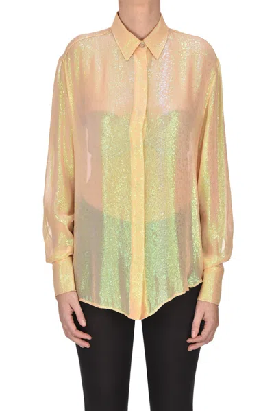 Forte Forte Metallic Effect Silk Shirt In Multi