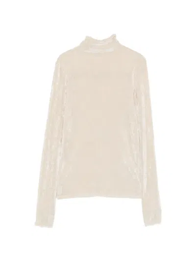 Forte Forte Metallic High-neck Top In Neutral
