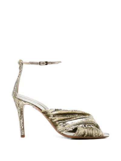 Forte Forte Metallic Knotted Sandals In Gold