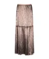 Forte Forte Metallic Pleated Skirt In Animal Print