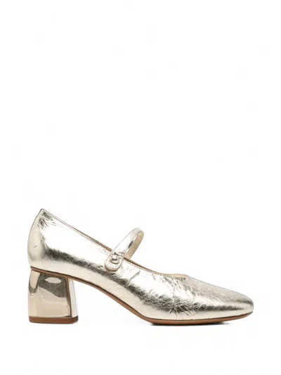 Forte Forte Metallic-effect Block-heel Pumps
