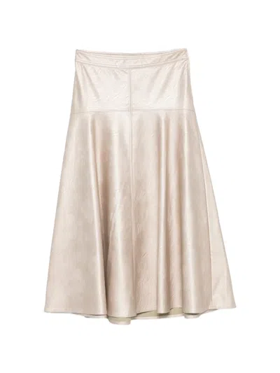 Forte Forte Metallic-effect Panelled Midi Skirt In Multi