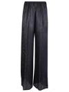 FORTE FORTE MICRODAMIER FLUID JACQUARD FLARED PANTS