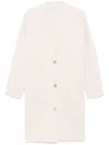 Forte Forte Milano Stitch Wool Coat In Neutrals
