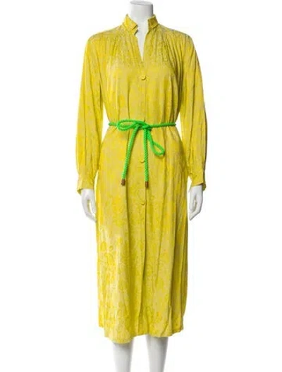 Pre-owned Forte Forte Midi Length Dress In Yellow