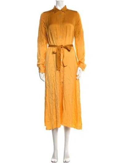 Pre-owned Forte Forte Midi Length Dress In Yellow