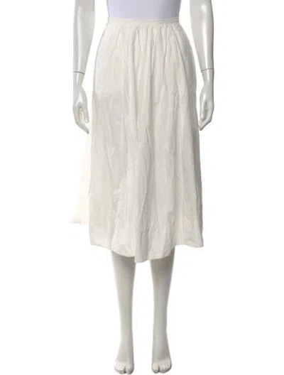 Pre-owned Forte Forte Midi Length Skirt In White