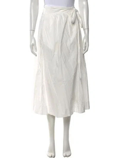 Pre-owned Forte Forte Midi Length Skirt In White