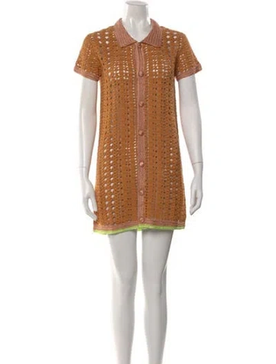 Pre-owned Forte Forte Mini Dress W/ Tags In Brown
