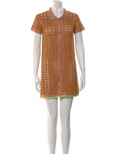 Pre-owned Forte Forte Mini Dress W/ Tags In Brown