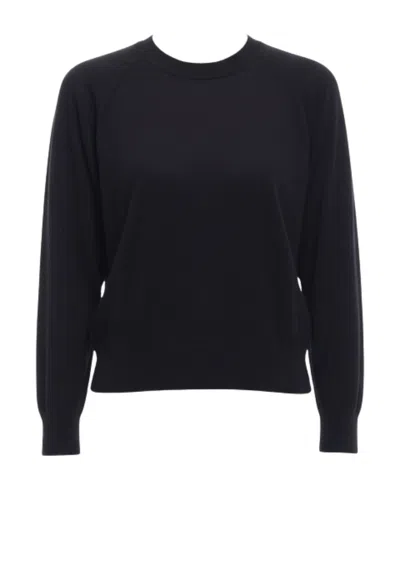 Forte Forte Minimalist Crew-neck Knit Sweater In Black