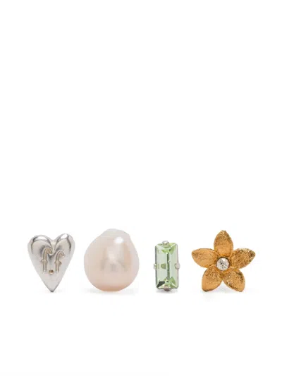 Forte Forte Forte_forte Set Of 4 Earrings Accessories In Grey