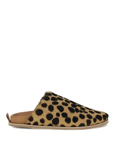 Forte Forte Printed Slippers In Brown