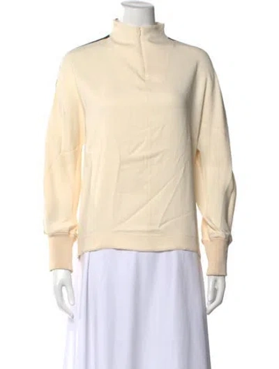 Pre-owned Forte Forte Mock Neck Long Sleeve Sweatshirt In Neutral