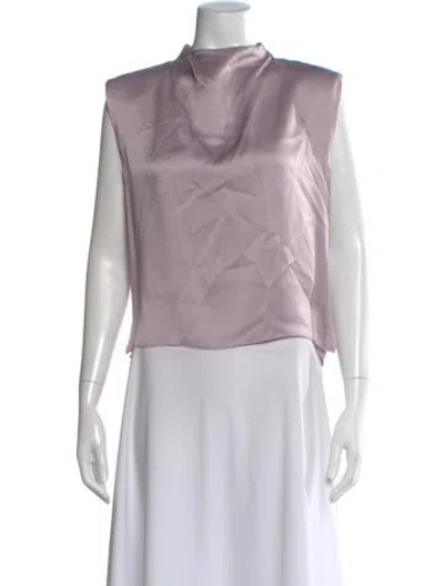 Pre-owned Forte Forte Mock Neck Sleeveless Top In Purple