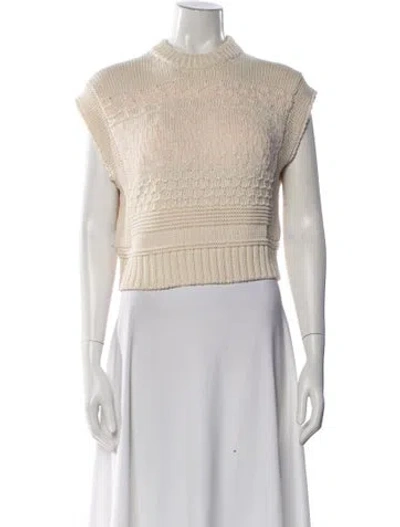 Pre-owned Forte Forte Mock Neck Sweater In Neutral