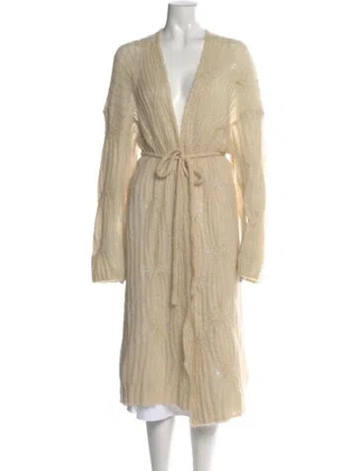 Pre-owned Forte Forte Mohair Open Front Sweater In Neutral