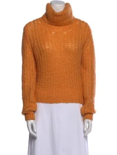 Pre-owned Forte Forte Mohair Turtleneck Sweater In Orange