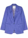 Forte Forte Moire-effect Blazer In Blue