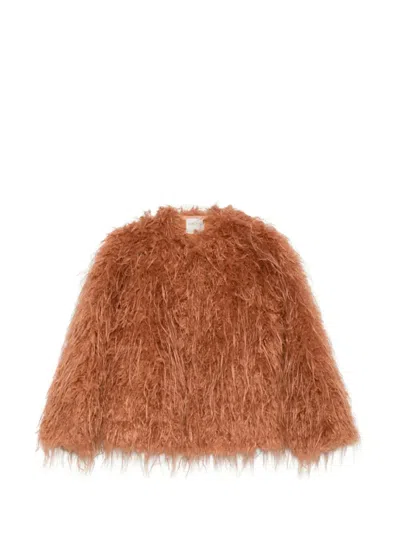 Forte Forte Mongolian Faux-fur Jacket In Brown