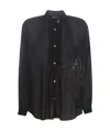 Forte Forte Motif Embroidered Buttoned Shirt In Black
