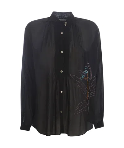 FORTE FORTE FORTE FORTE MOTIF EMBROIDERED BUTTONED SHIRT
