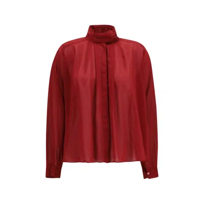 Forte Forte Multicolor Cotton Blouse In Red