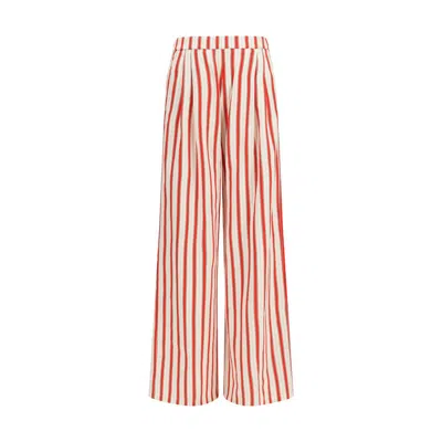 Forte Forte Multicolor Cotton Casual Pants In Red