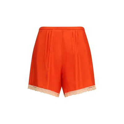 Forte Forte Multicolor Viscose Short And Mini Shorts In Orange