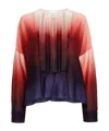 Forte Forte Multicolour Gradient-effect Pleat-detail Blouse Strong Strong