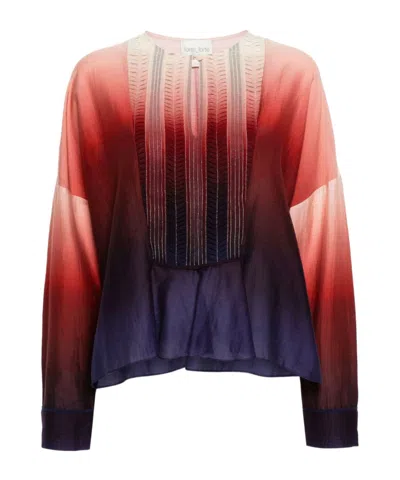 Forte Forte Multicolour Gradient-effect Pleat-detail Blouse Strong Strong