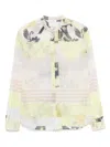 FORTE FORTE MULTICOLOURED FLORAL AND STRIPED SHIRT