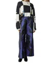 Forte Forte Musa Jacquard Elasticated Pants In Blue In Blue