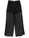 FORTE FORTE MY PANTS SEMI-SHEER TROUSERS IN SILK