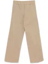 Forte Forte Cotton High Waisted Trousers In Beige
