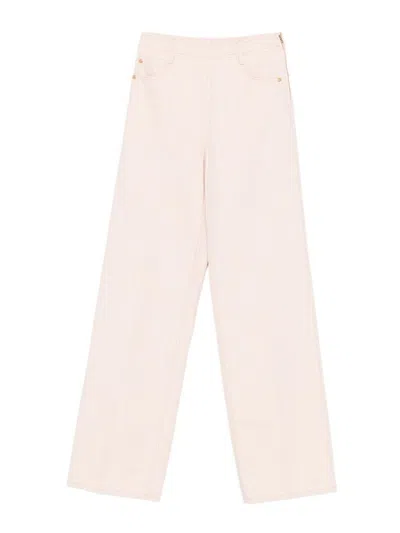 Forte Forte My Pants Trousers In Light Pink Cotton In Nude