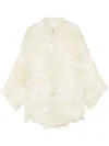 Forte Forte Floral-print Shirt In Beige