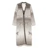 Forte Forte Textured Longline Coat Featuring Side Slits In Brown