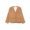 Forte Forte Suede Patch-pockets Jacket In Brown