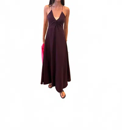 Forte Forte Nocturne Silk Slip Maxi Dress In Red In Burgundy