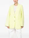 Forte Forte Notched-lapel Blazer In Yellow