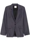 Forte Forte Notched-lapels Blazer In Purple