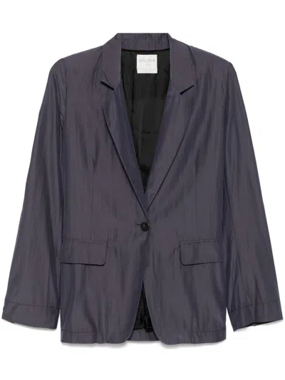 Forte Forte Notched-lapels Blazer In Blue